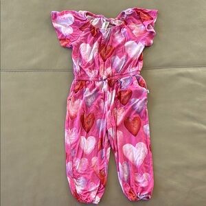 Posh Peanut Heart Patterned Jumpsuit